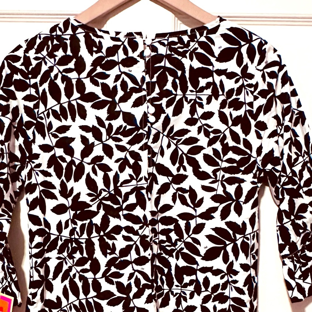 Vintage | Dress | Isaac Mizrahi for Target Black|White Ivy Print Dress - Picture 4 of 11